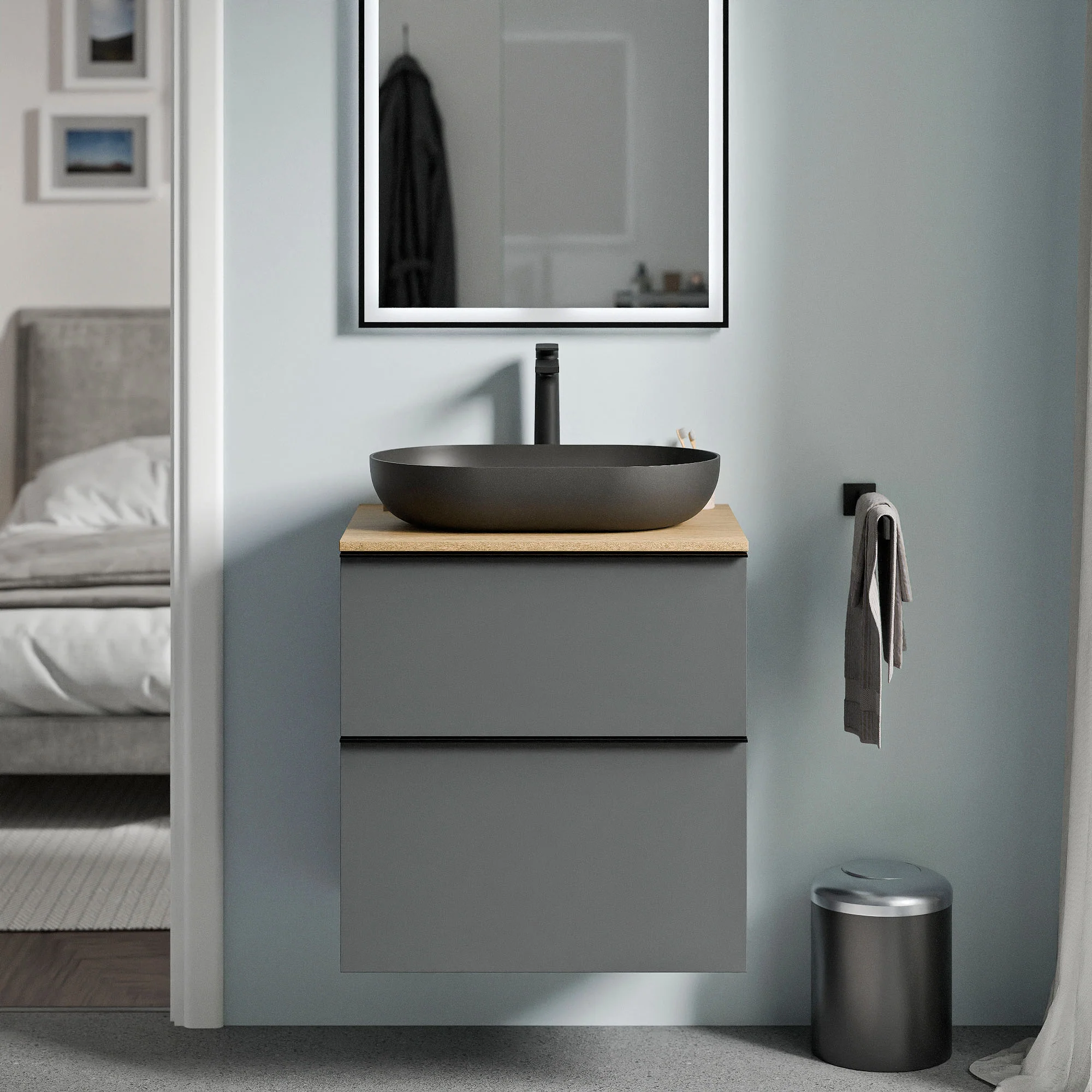 Badeværelsesmøbel underskab LAVOA 60cm - Image 3