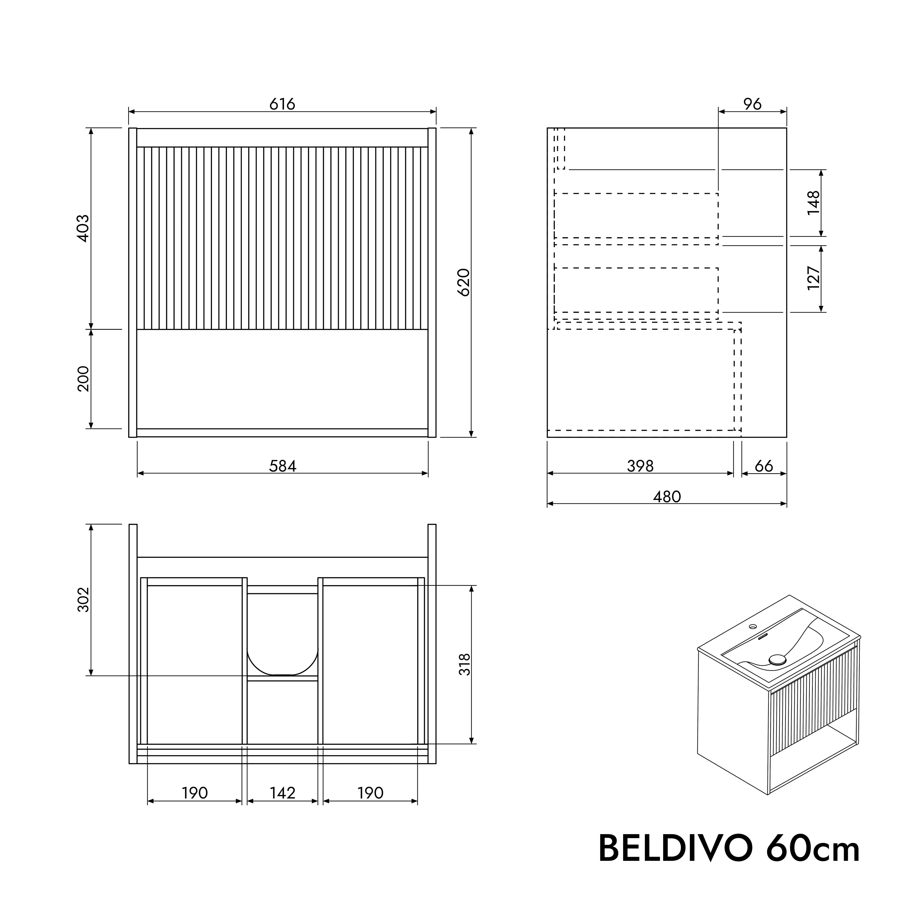 Badmøbelsæt BELDIVO 60 - Image 60