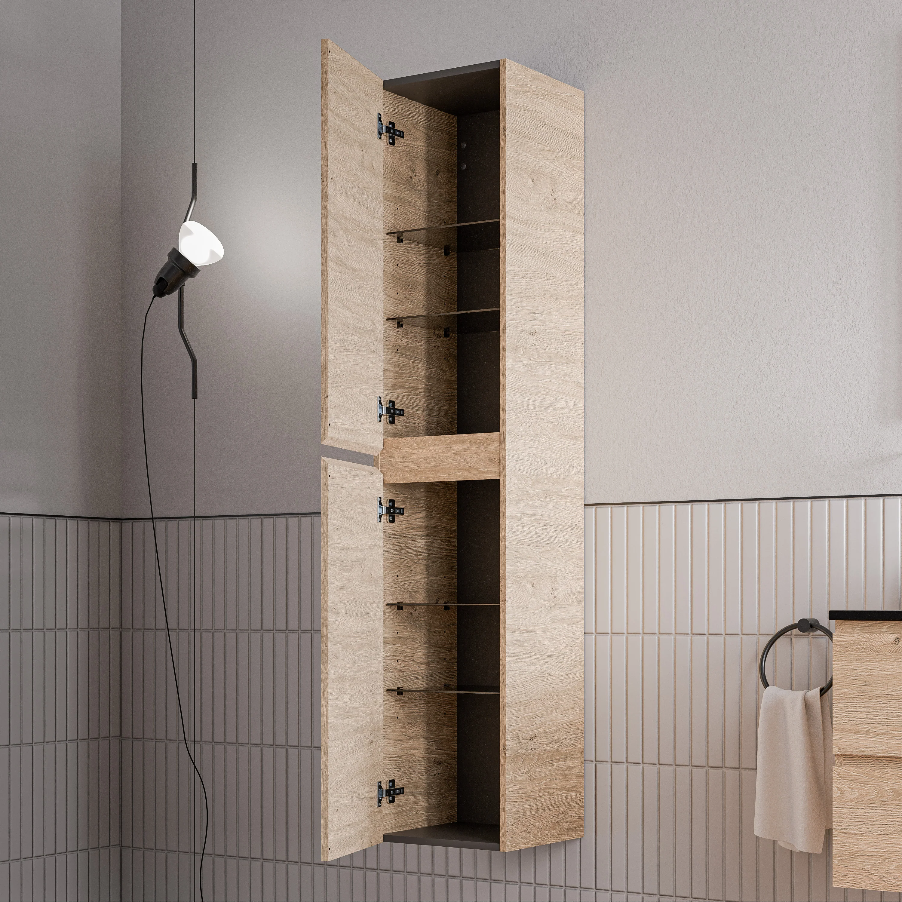 Badeværelsesmøbelsæt AVA 60 cm med håndvask - Image 8