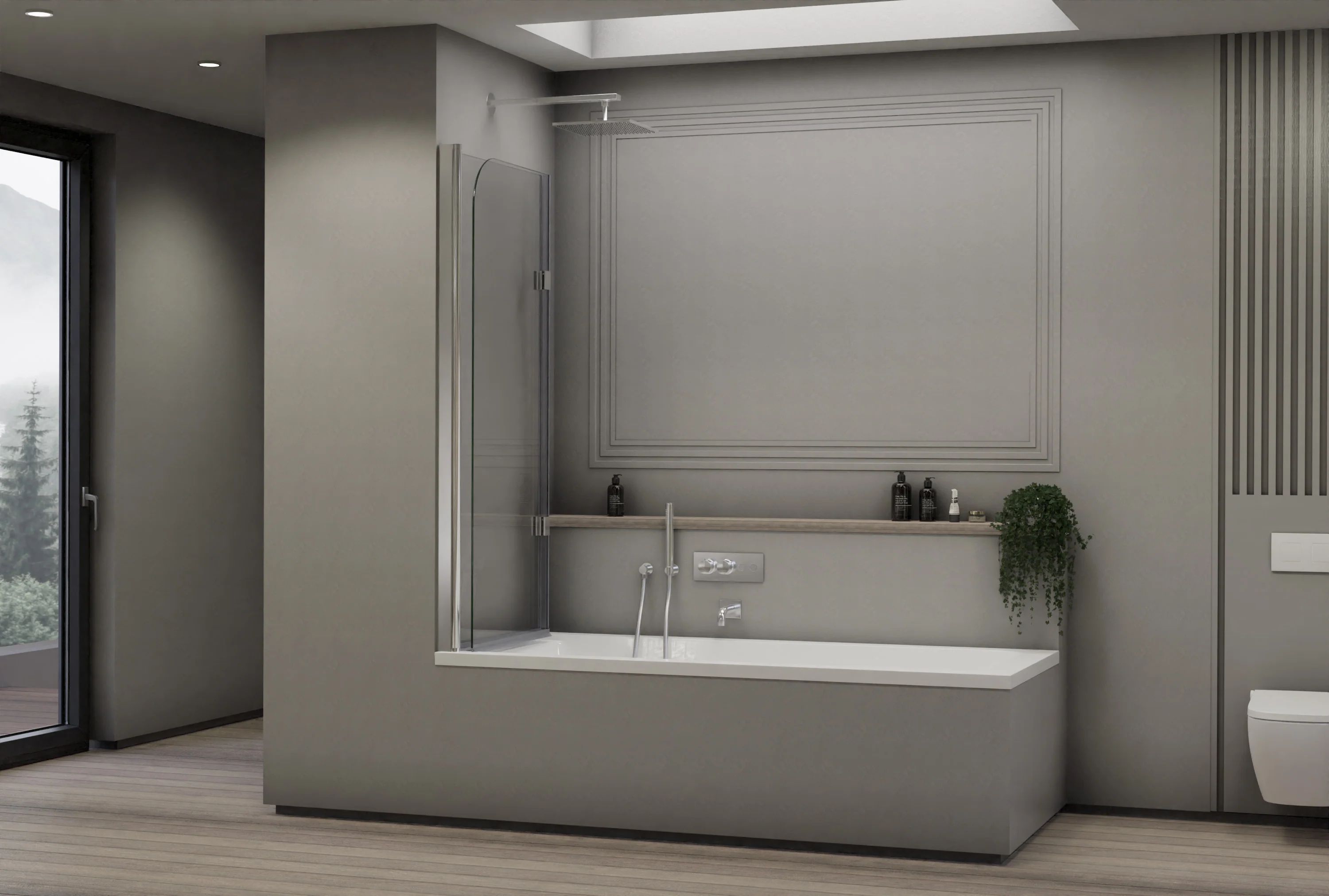 Brusekabine Nano ægte glas 6mm NT209 - 120 x 140 cm - profilfarve kan vælges - Image 17