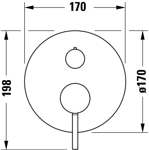 Duravit Circle etgrebs brusearmatur til indbygning - Image 2