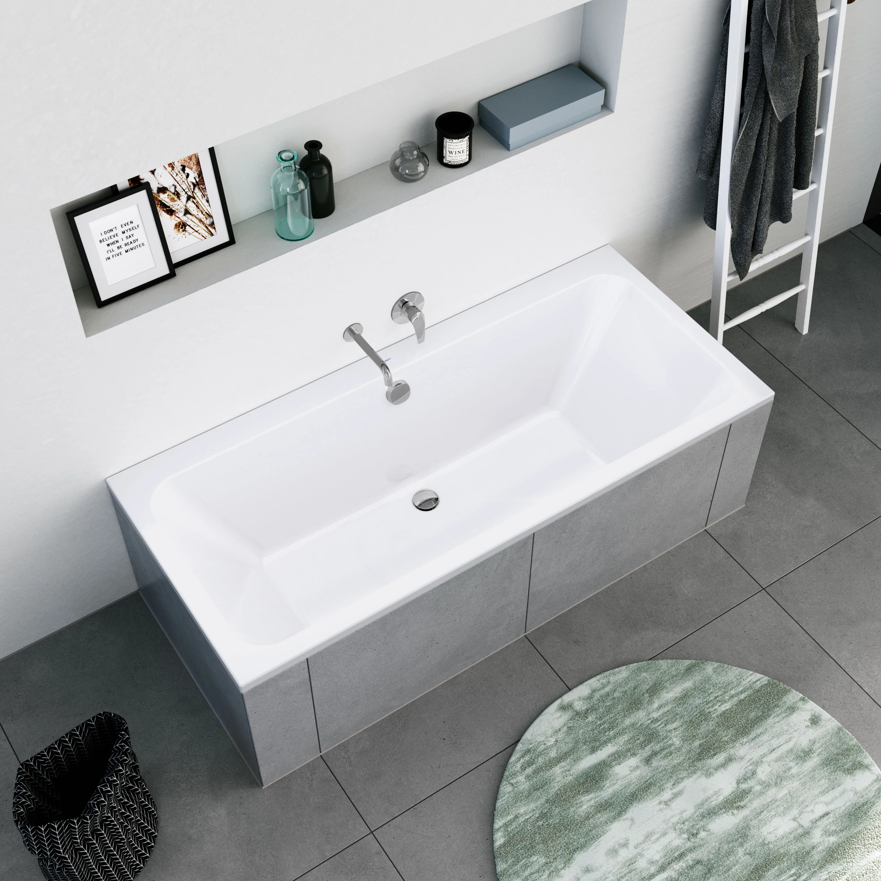 Duravit DuraPecos rektangulært badekar, til indbygning - Image 5