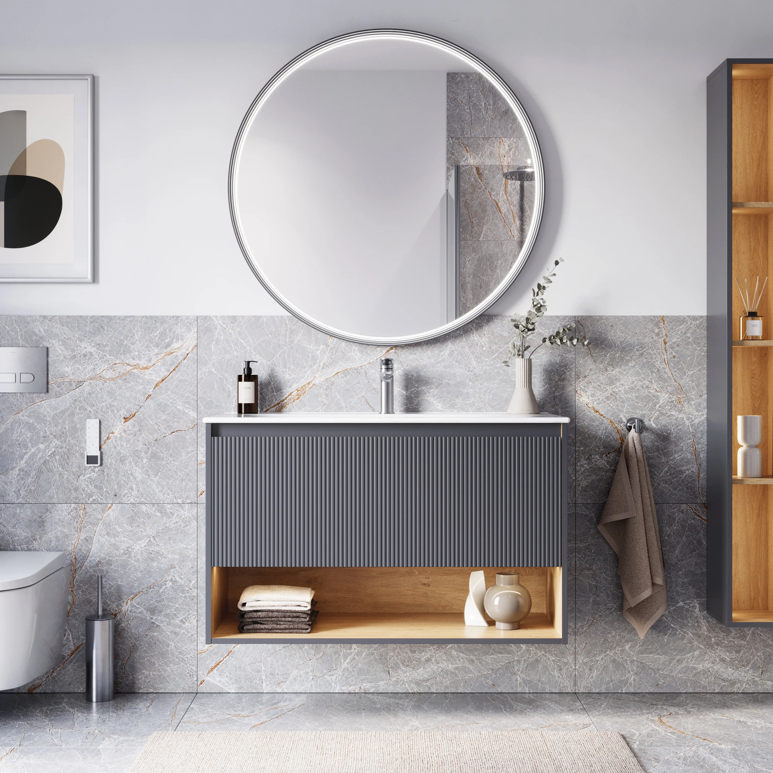 Duravit håndvask med underskab BELDIVO 100 cm - Image 2