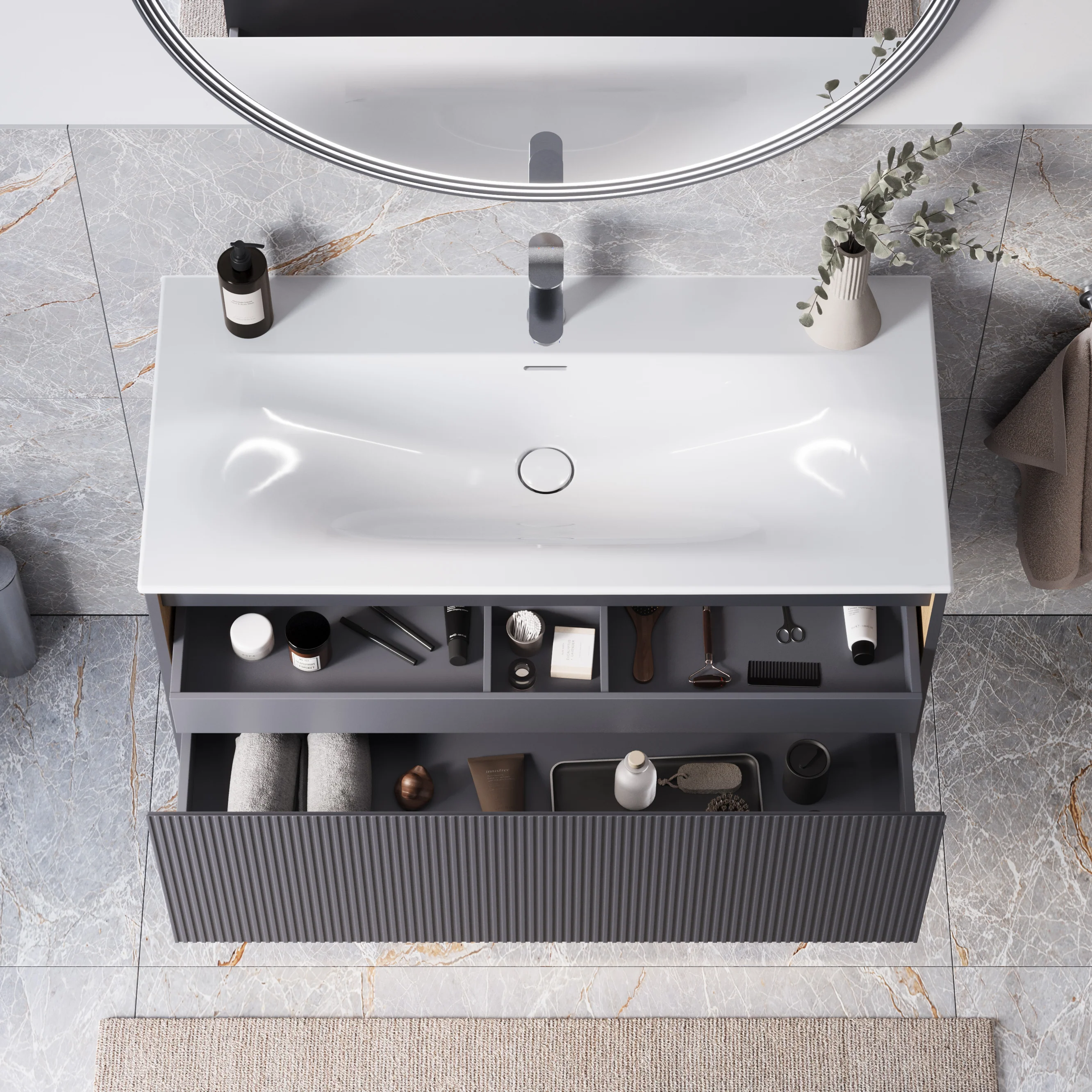 Duravit håndvask med underskab BELDIVO 100 cm - Image 3