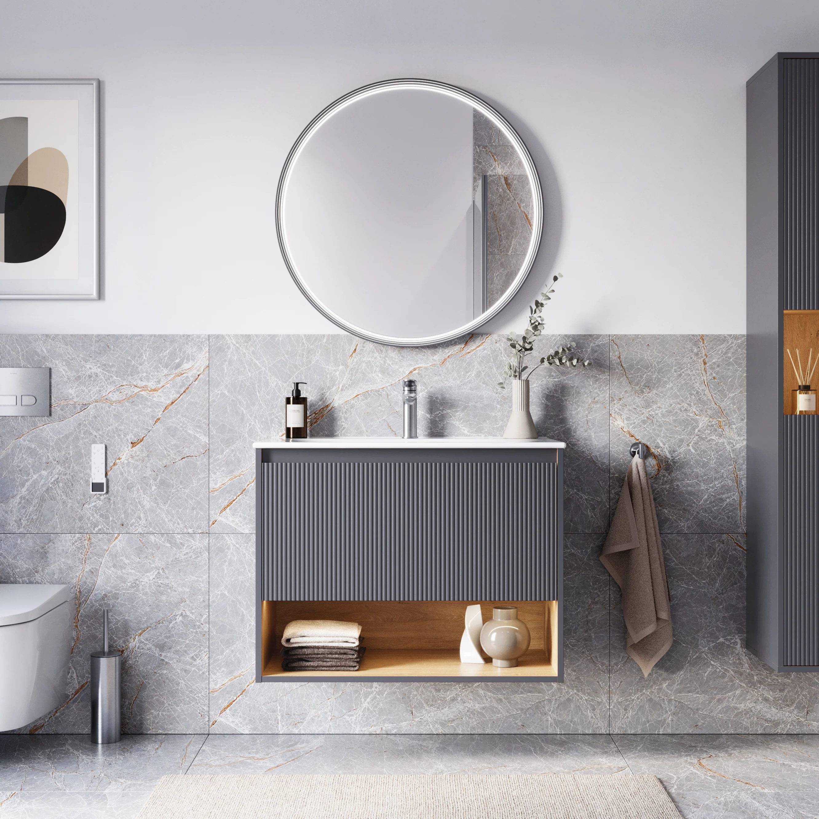Duravit håndvask med underskab BELDIVO 80 cm - Image 2