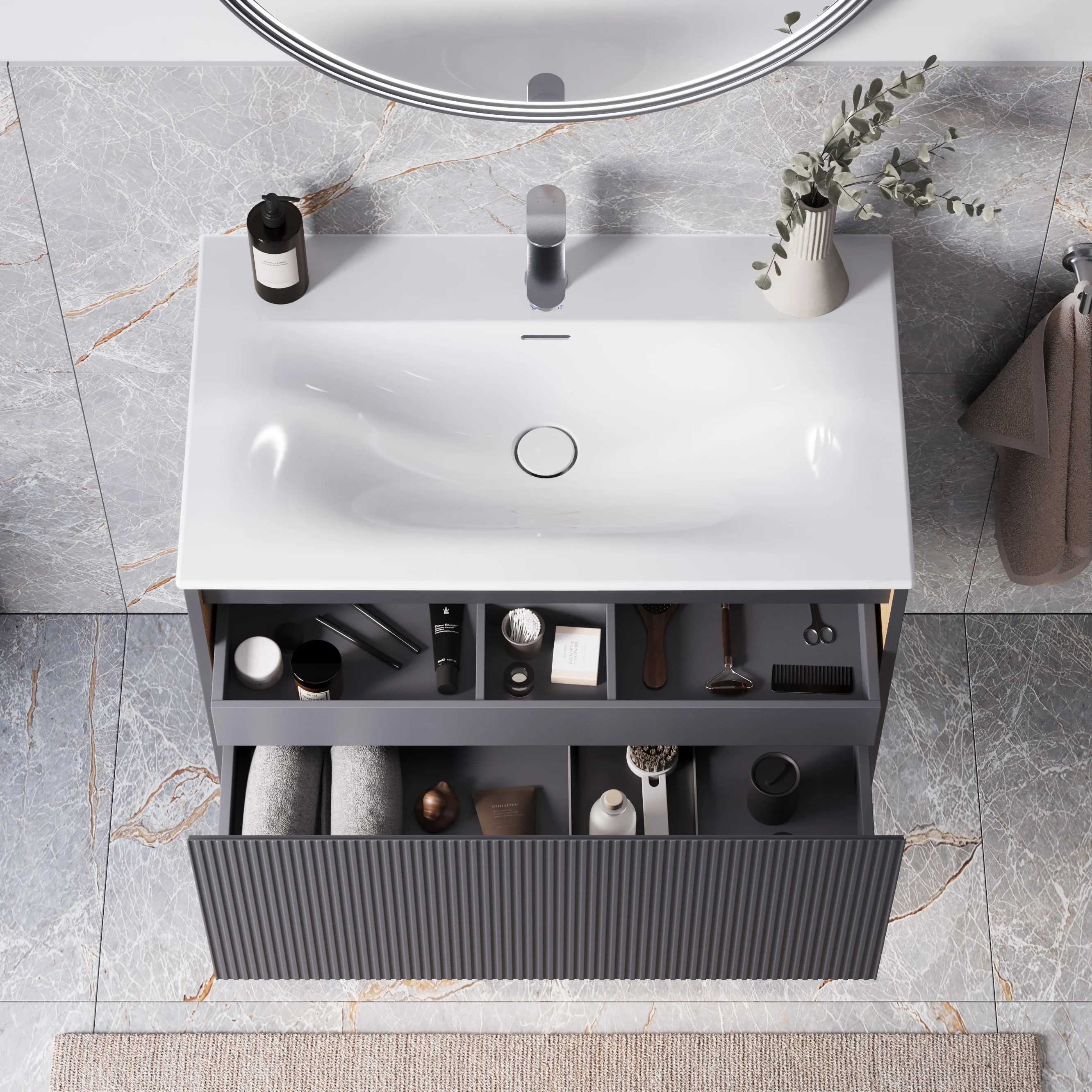 Duravit håndvask med underskab BELDIVO 80 cm - Image 3