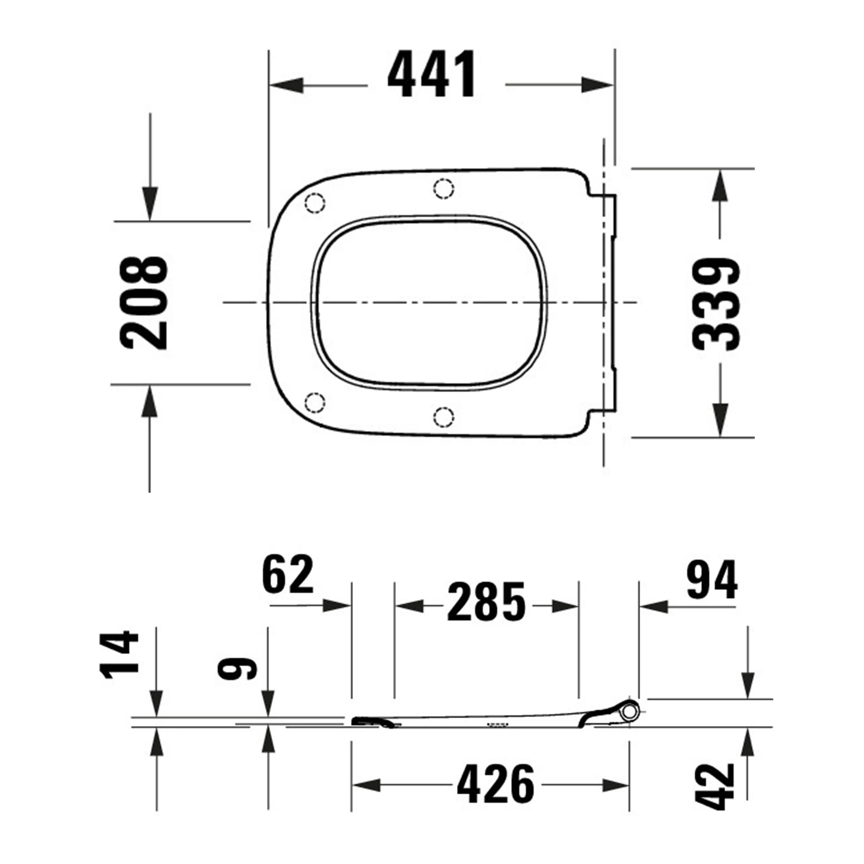 Duravit Univavo universal toiletsæde med soft-close, firkantet - Image 5