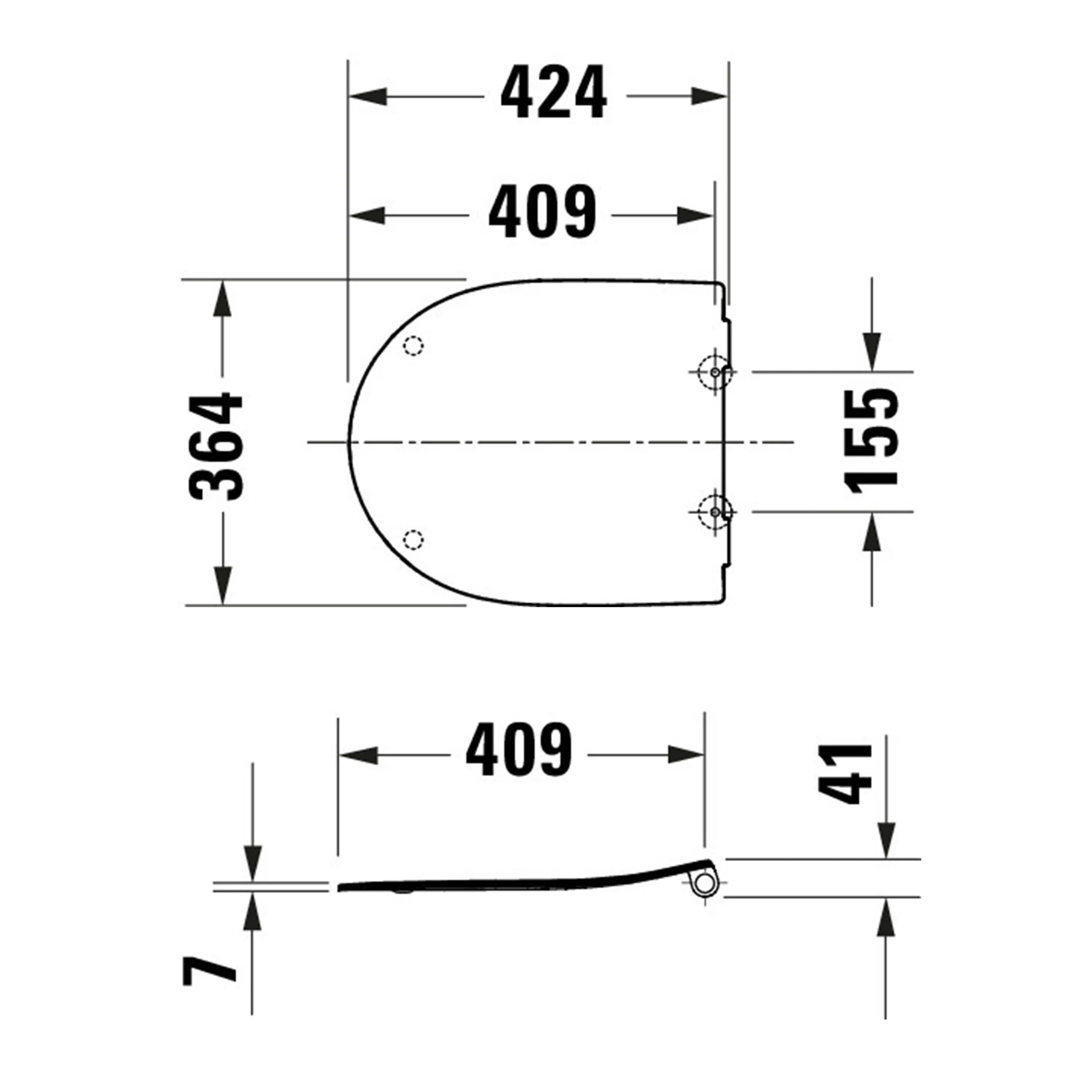 Duravit Univavo Universal WC-sæde med soft-close mekanisme, oval - Image 8