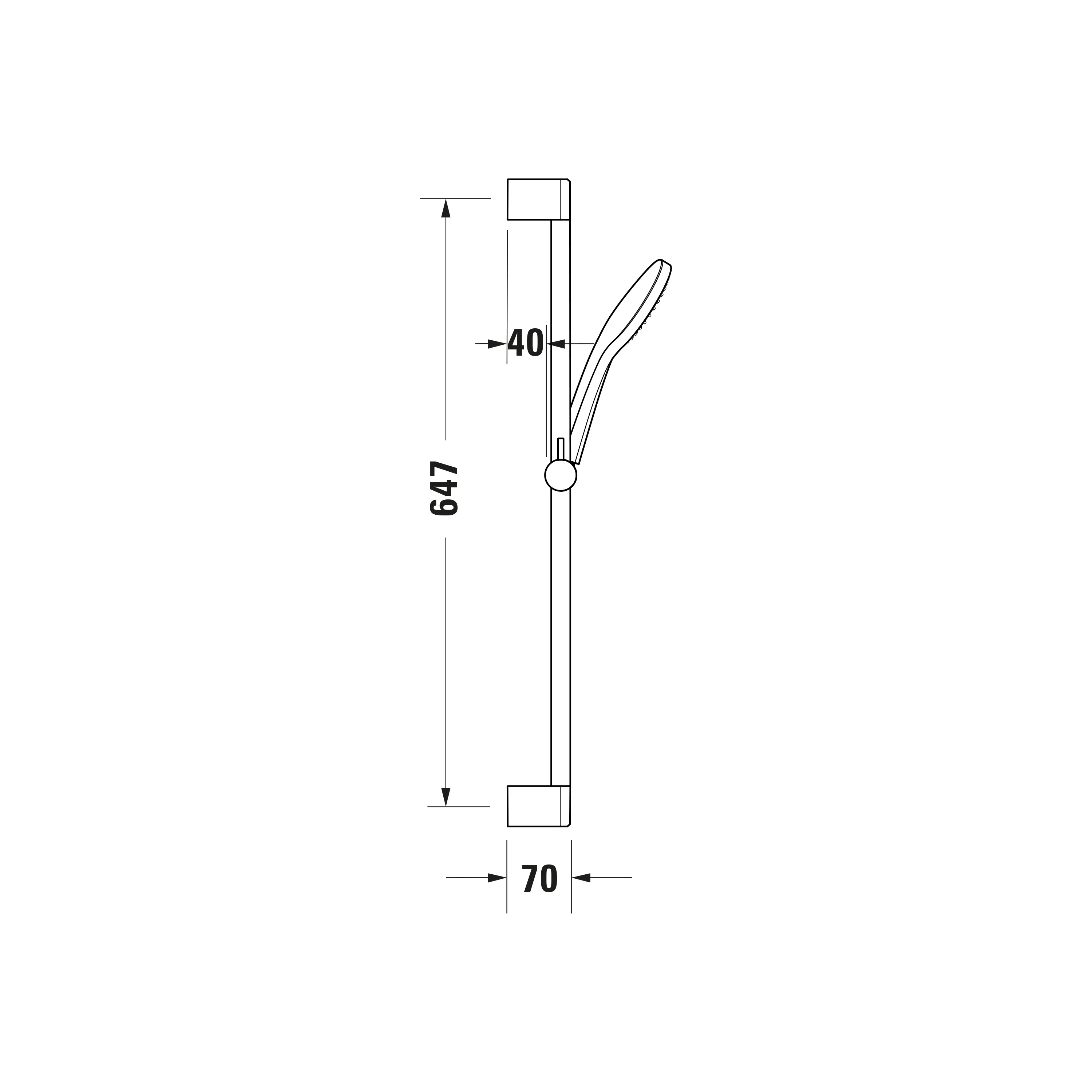 Duravit Universal brusesæt - krom/hvid - Image 7