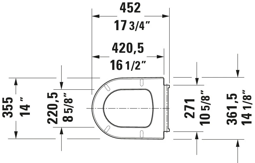 Duravit Universal WC-sæde med Soft-Close mekanisme til ME by Starck - Image 4