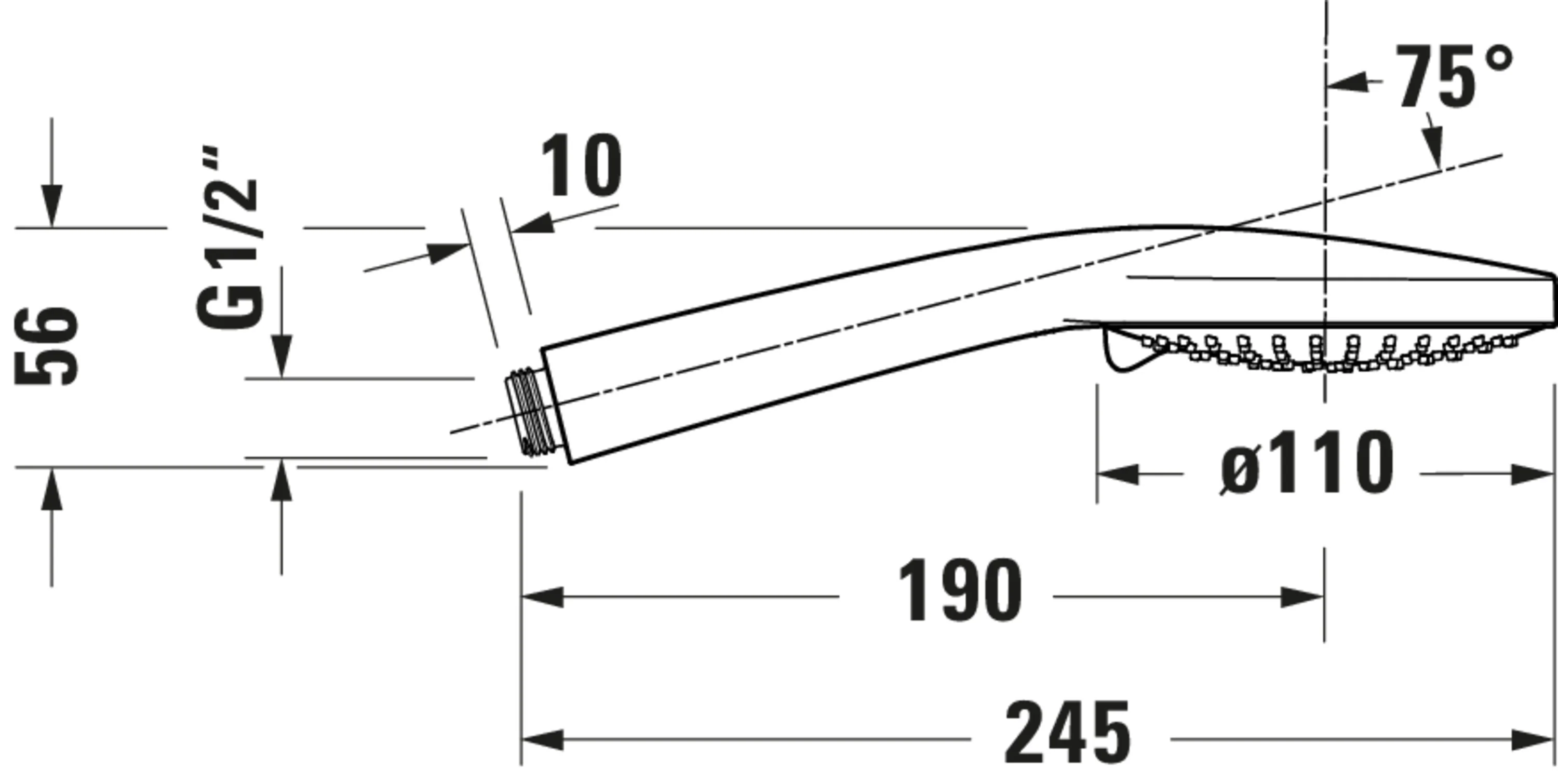 Duravit indbygget brusesystem med termostat og hovedbruser - Image 48