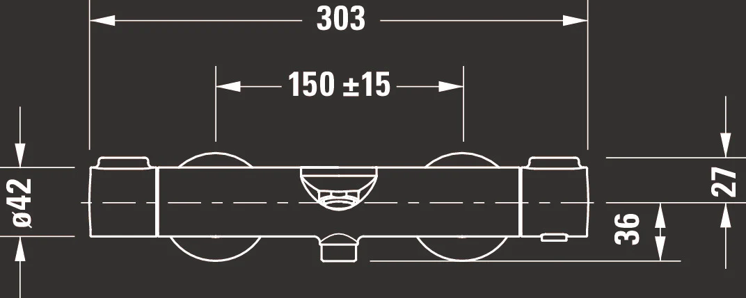 Duravit Wave Badekararmatur med termostat - Udført - 2 forbrugere  - Image 10