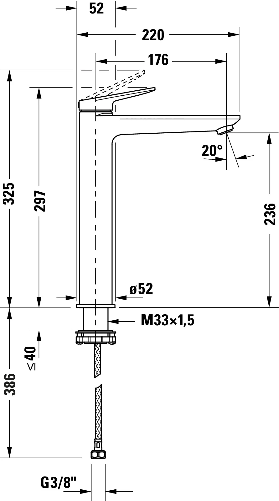 Duravit Wave XL et-grebs håndvaskarmatur - Image 18