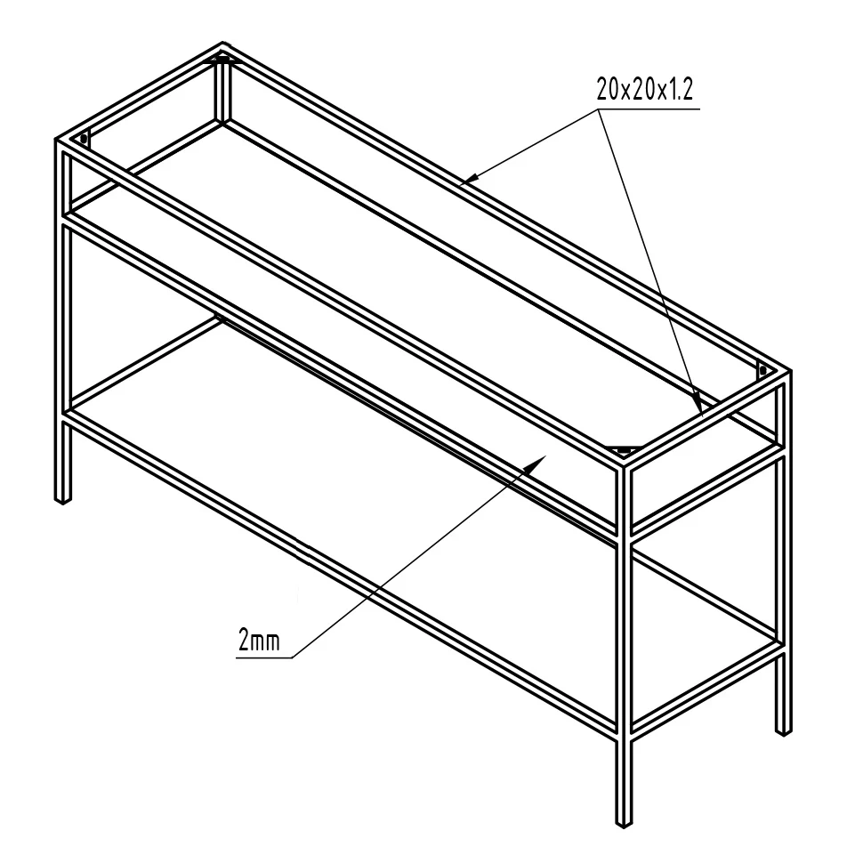 Vaskebænk metalkonsol 150S - Image 6