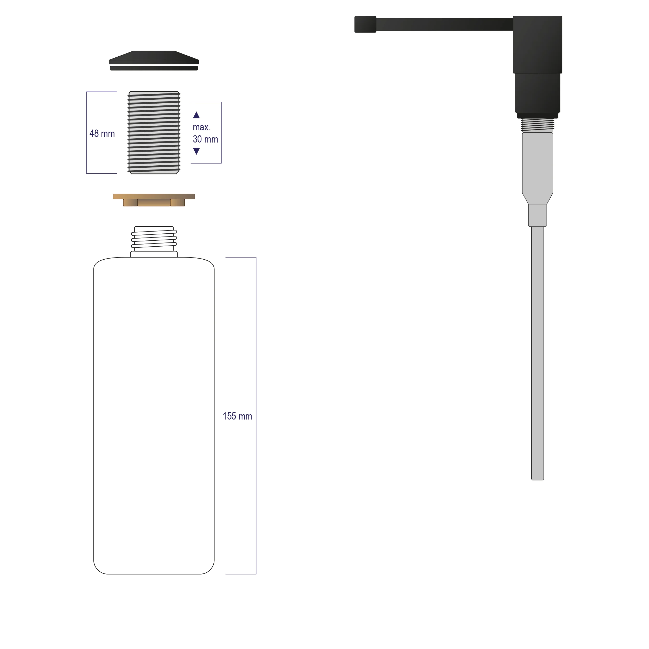Indbygget sæbedispenser D350 - Image 17