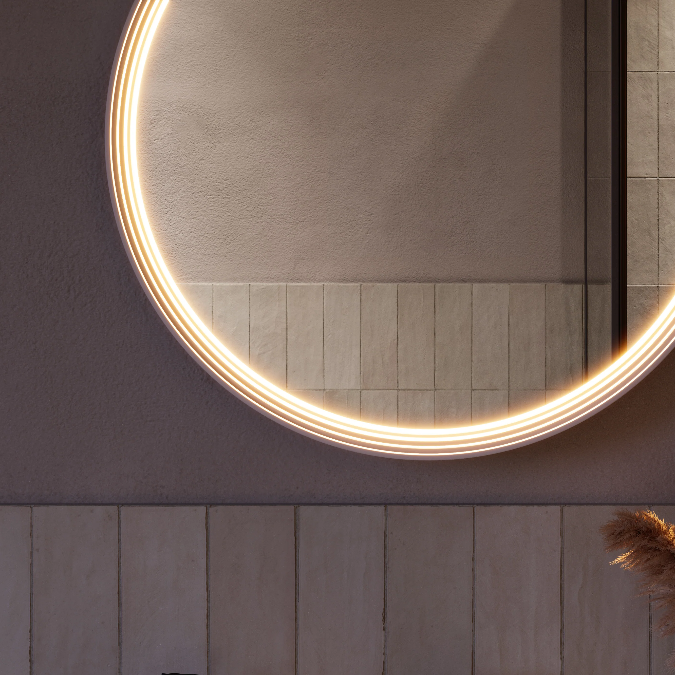 LED-badeværelsesspejl BELDIVO rund - 60 cm - Image 6
