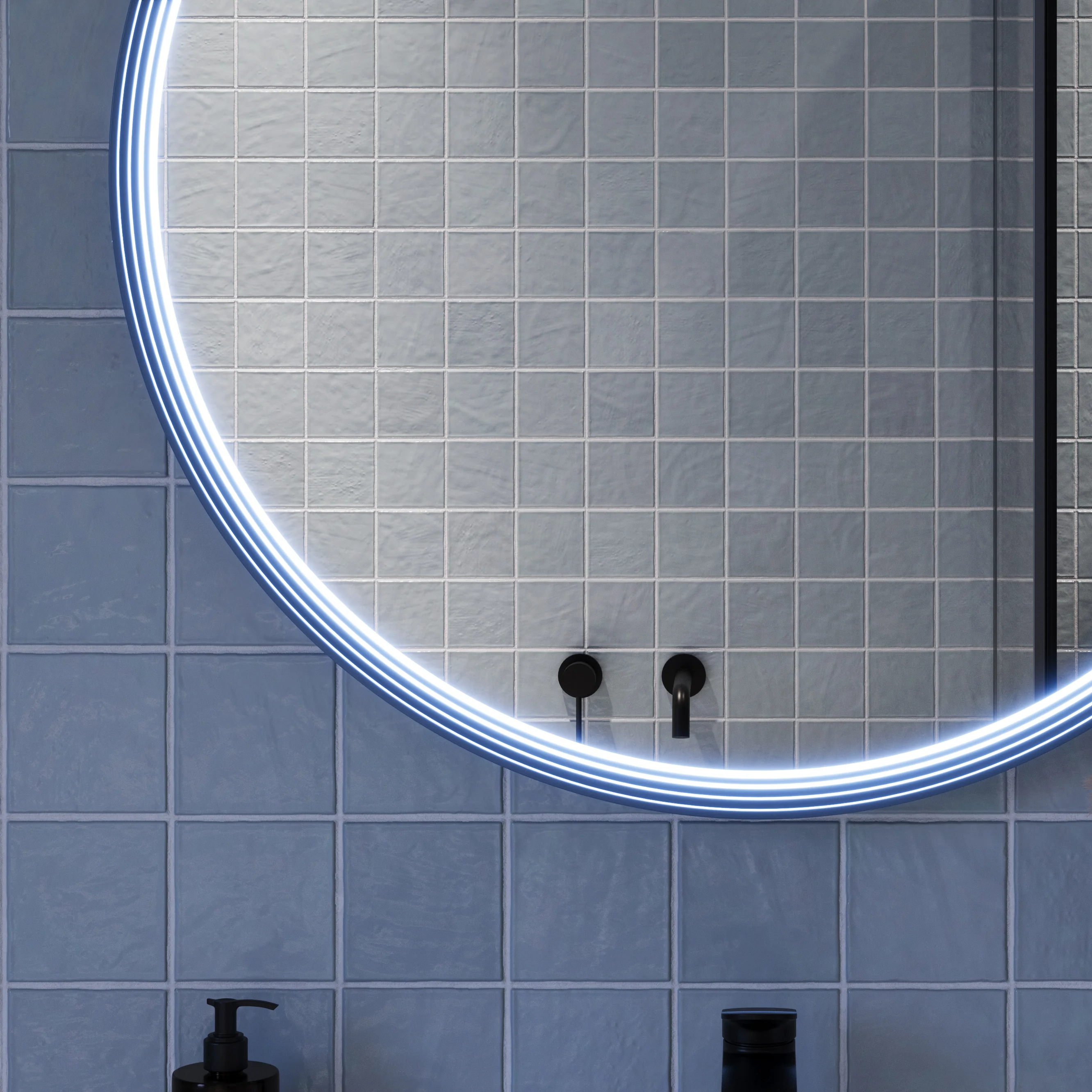 LED-badeværelsesspejl BELDIVO rund - 80 cm - Image 17