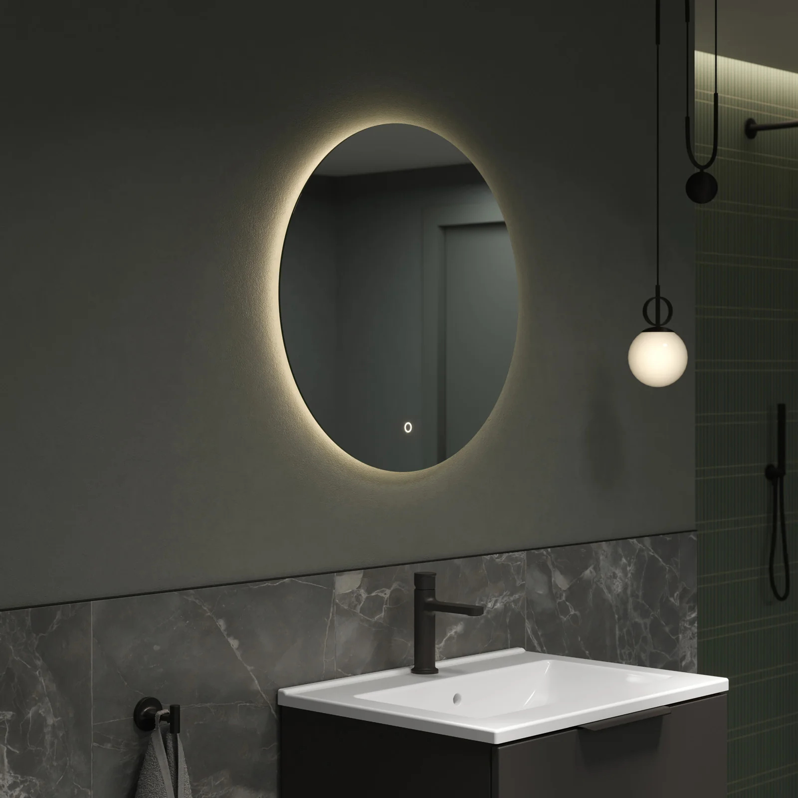 LED Light Mirror Badeværelsesspejl 2712 - Image 2
