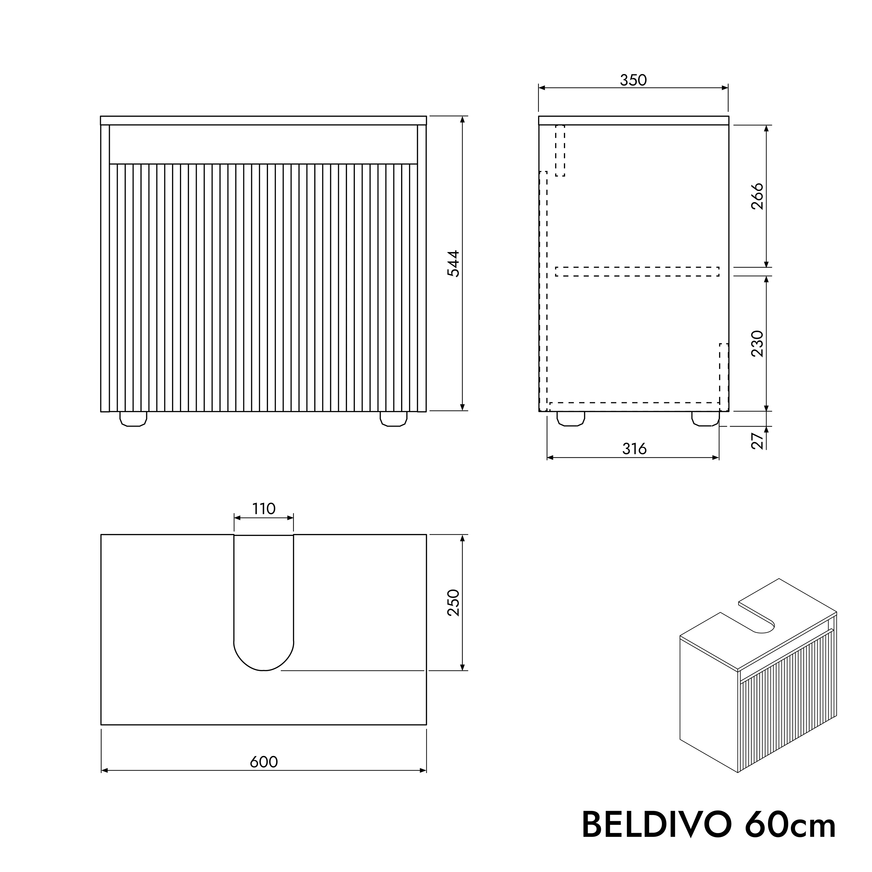 Underskab BELDIVO 60 cm - Image 24