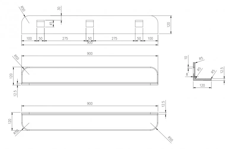 Væghylde til badeværelset PB4202 - Image 3