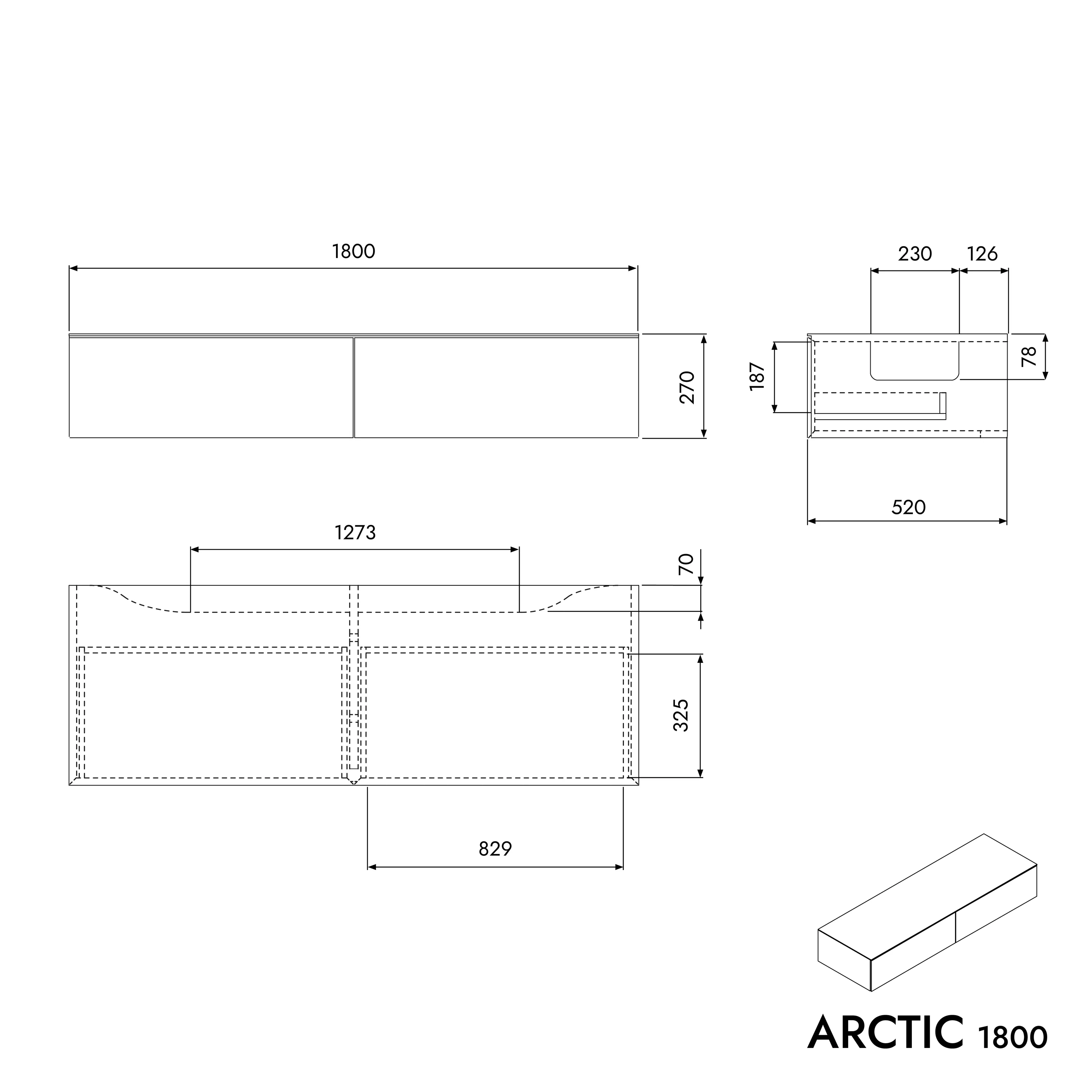 Vanity unit ARCTIC 1800 - Image 6