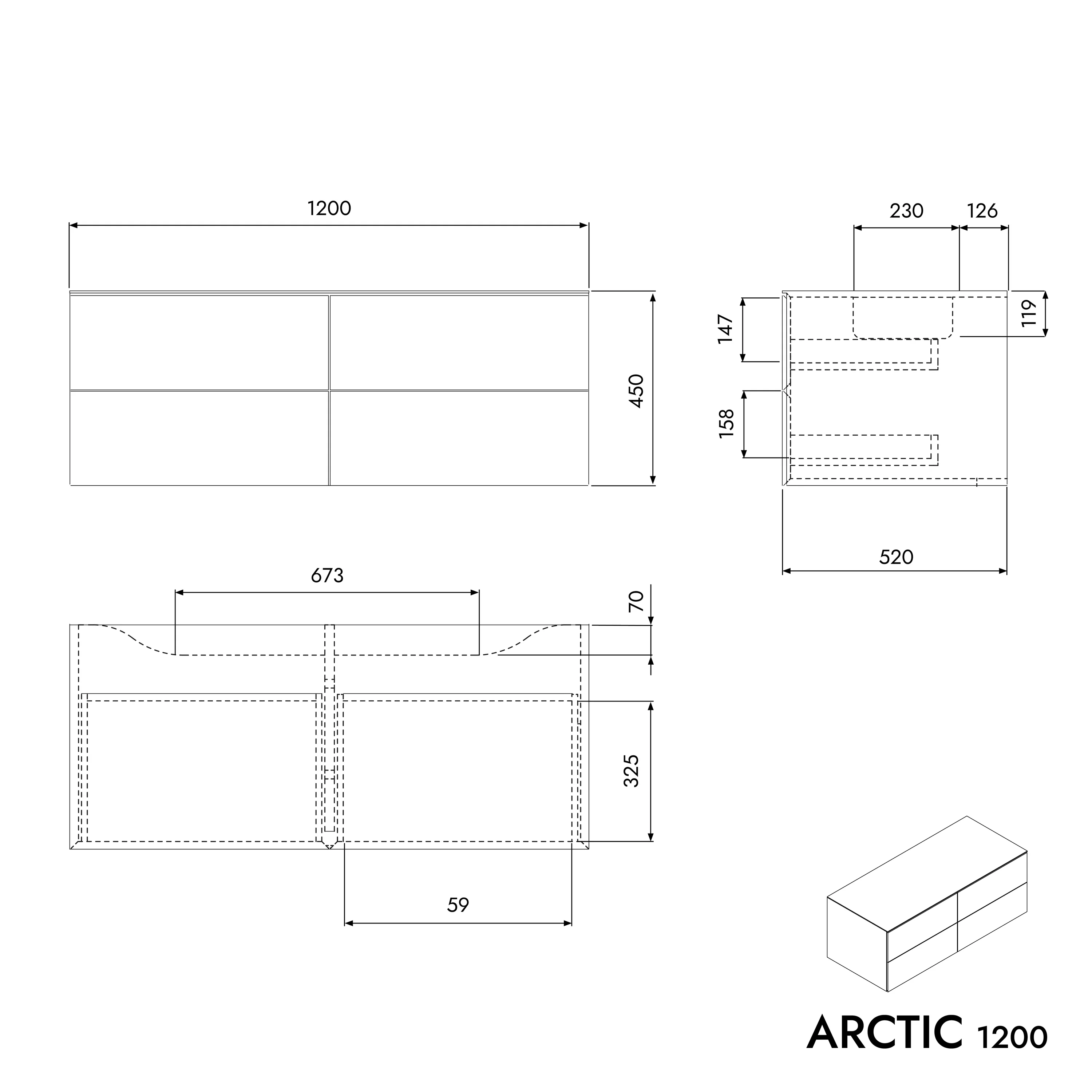 Underskab Arctic Black 1200 - Image 6