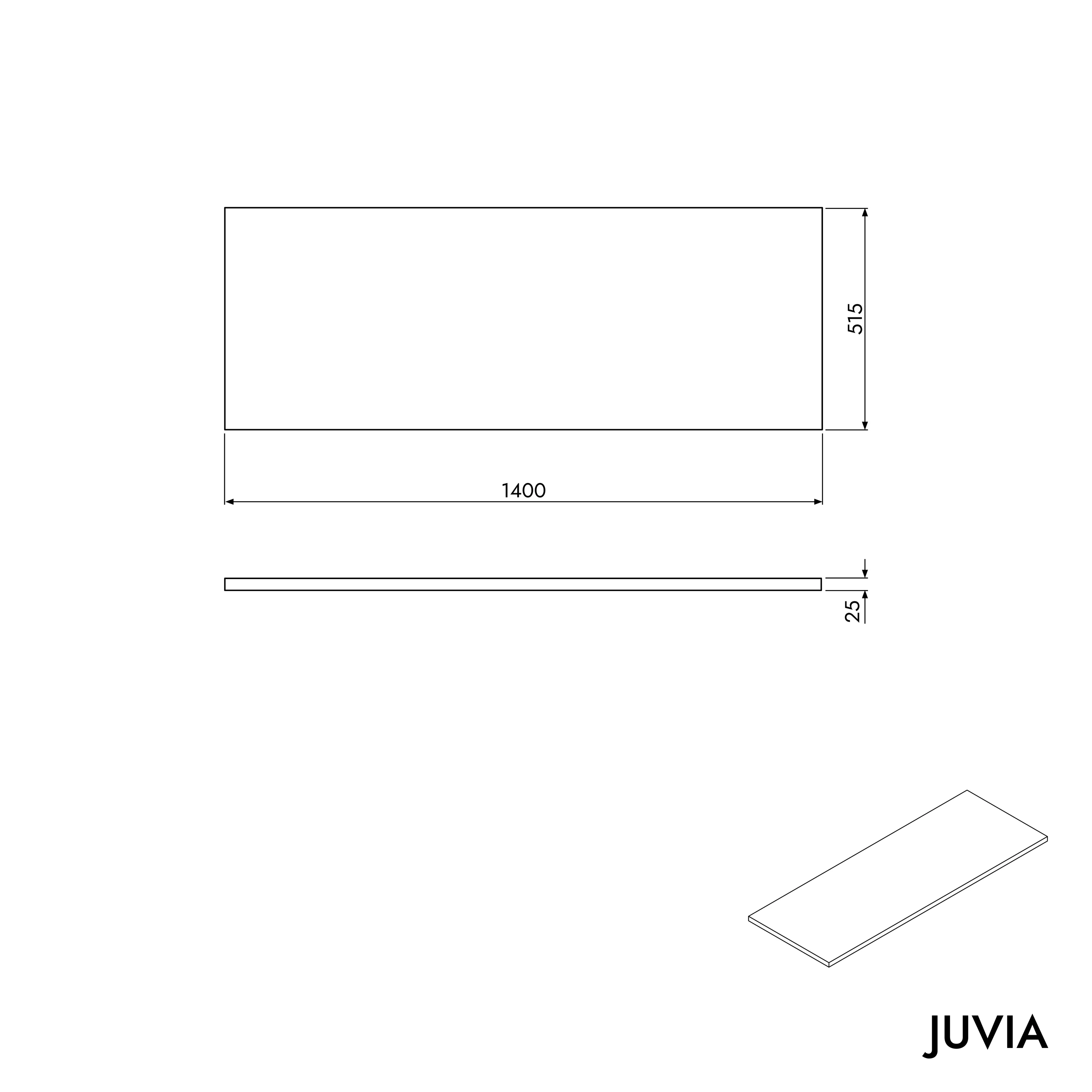 Vaskeskabsunderstel JUVIA Classic 2 - 100 cm til 160 cm - Image 46